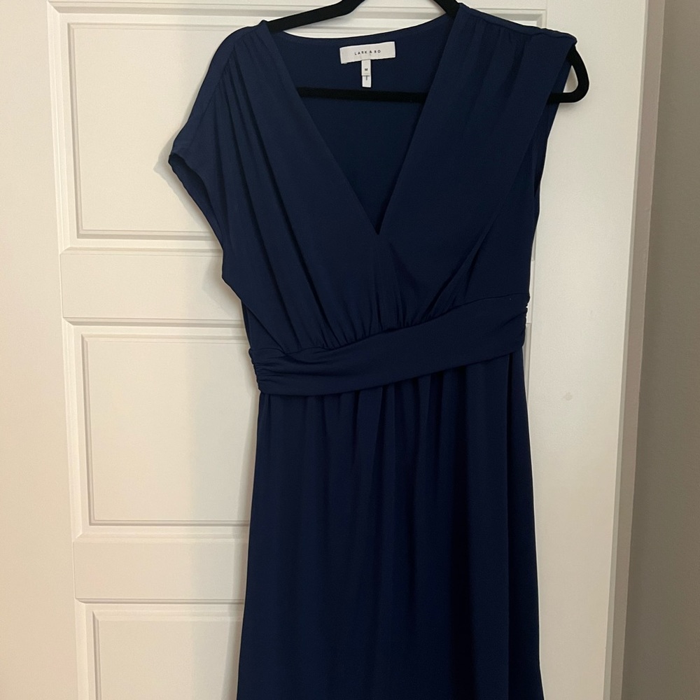 Blue sleeveless Dress